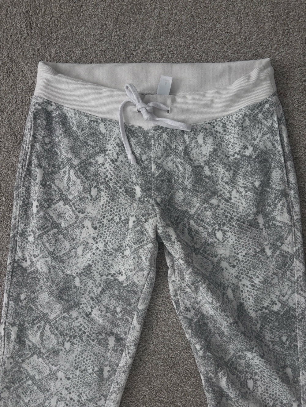 Alternative Gray & White Snake Print Joggers - Picture 2 of 6